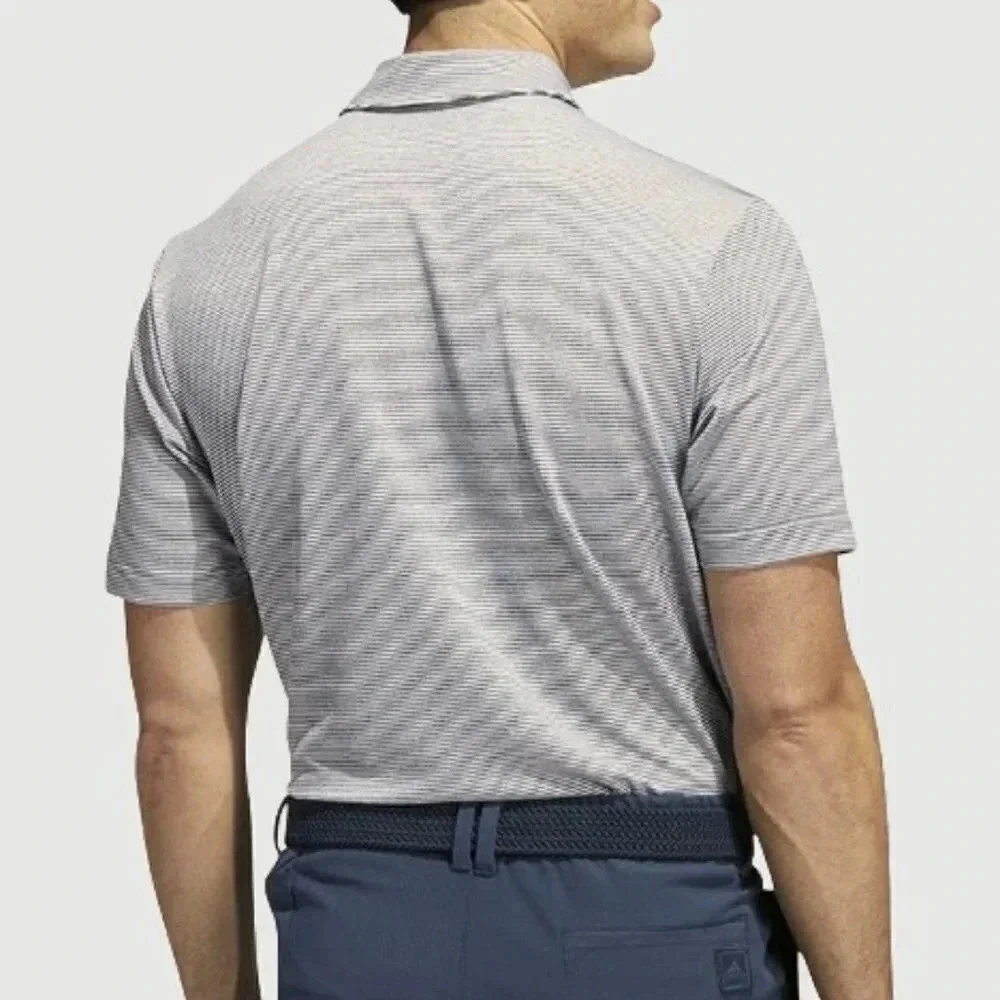 Adidas Ottoman Stripe Primegreen Polo Shirt  Mens Golf